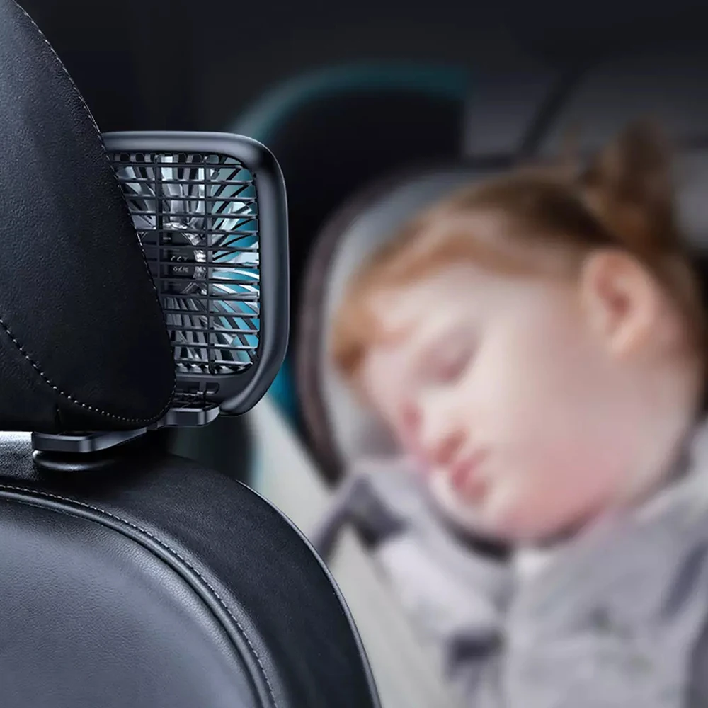 Складной автомобильный вентилятор Baseus 3 скорости мини USB Настольный портативный