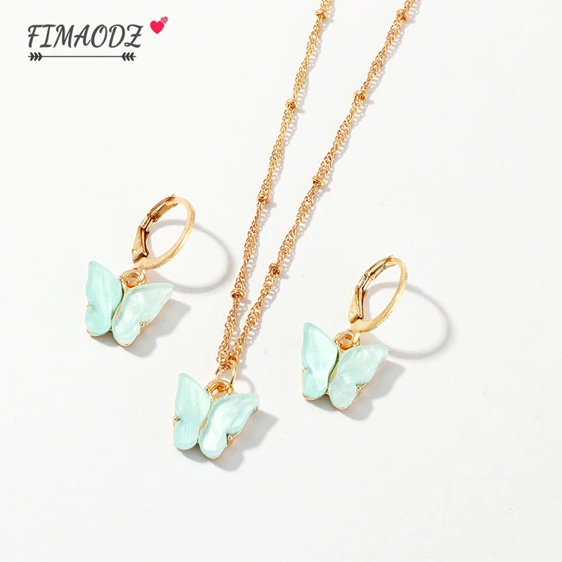 FIMAODZ милые наборы украшений с бабочкой конфеты Цвет красивые насекомых дизайн