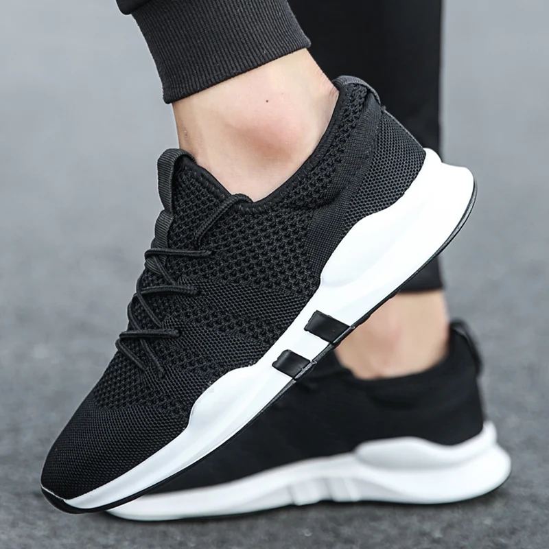 

ZXWFOBEY 2019 New Mesh Men Casual Mesh Shoes Lac-up Men Shoes Lightweight Comfortable Breathable Walking Sneakers