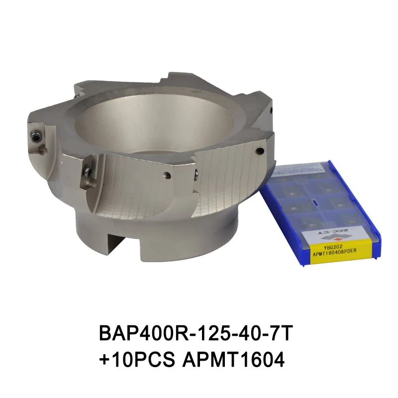 BAP300R BAP400R Наплечная головка Фрезы с ЧПУ, фрезерные инструменты, карбидные вставки APMT1135 APMT1604 - Длина режущей кромки: BAP400R-125-40-7T-IN