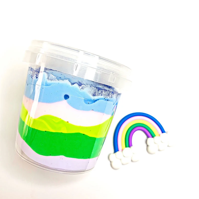 2019 новый дизайн цветастые пышные Слизи С светильник Мягкий хлопок Радуга