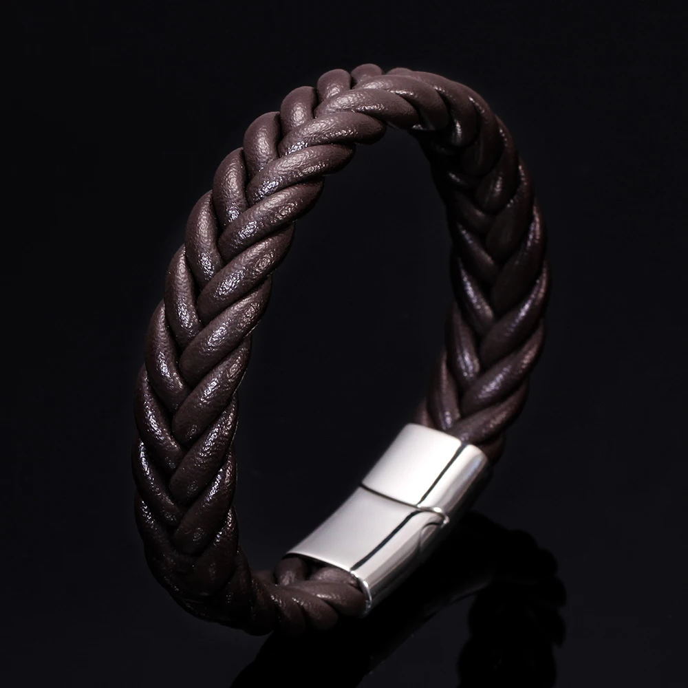 Модный кожаный браслет с индивидуальным логотипом для мужчин Лидер продаж