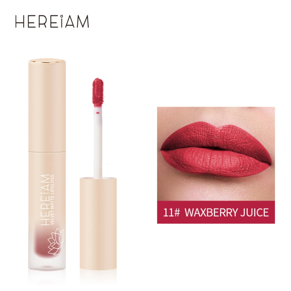 

Бархатная матовая глянцевая матовая Сексуальная Красная водостойкая немаркирующая помада стойкий блеск для губ тинт для губ женская косме...