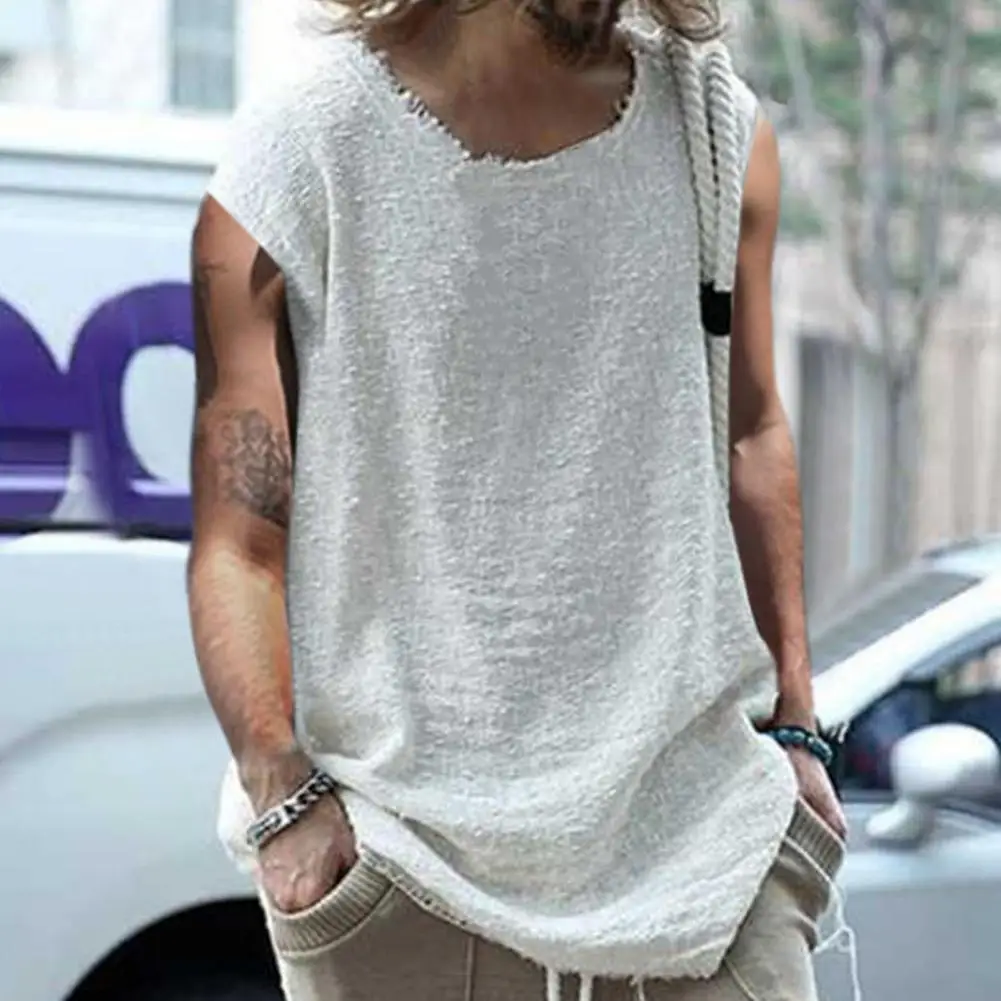 

Men T-shirt Solid Color Loose Summer Short Sleeve Round Neck Top for Dating