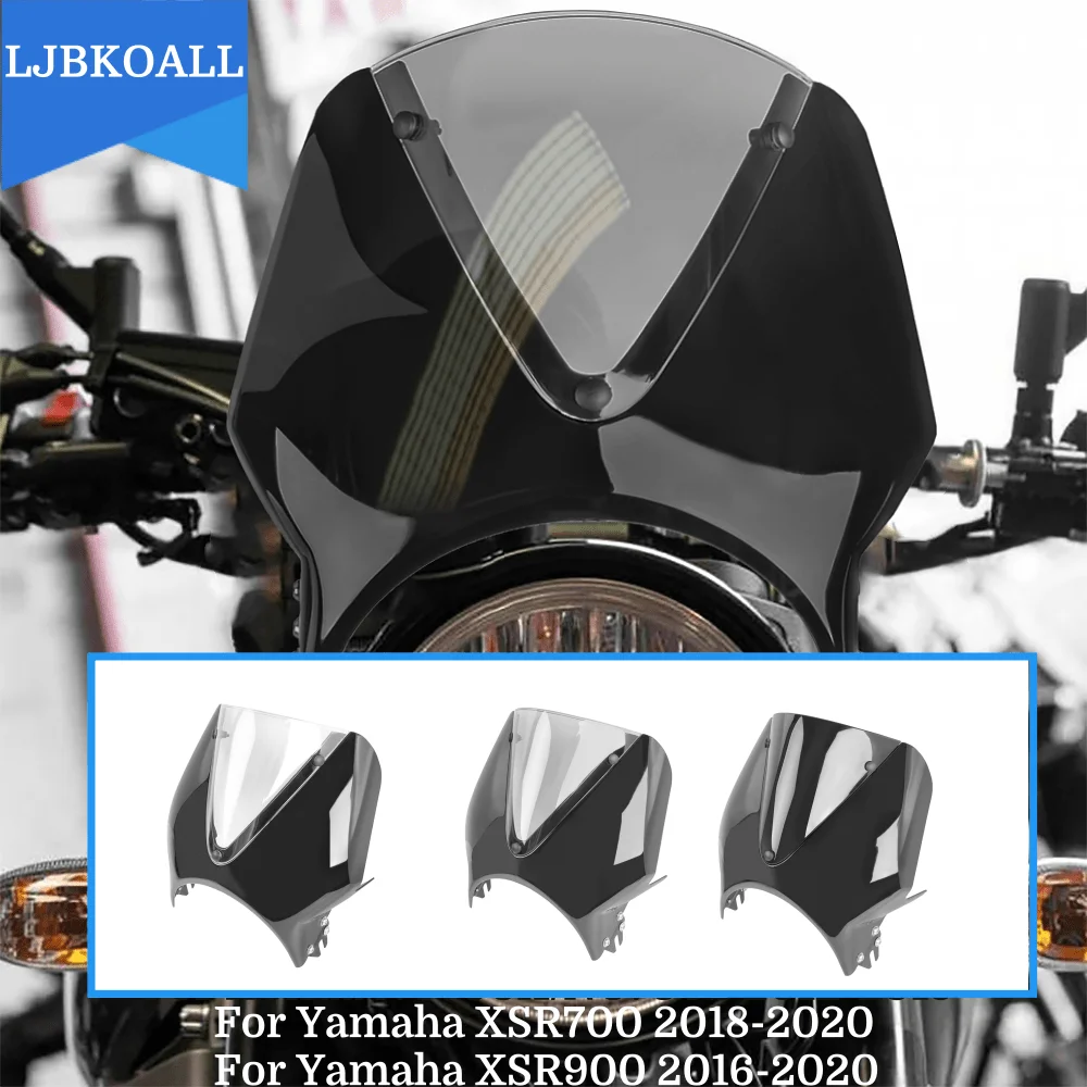 XSR900 XSR 900 2016-2020 Motorcycle Windscreen Windshield Wind Deflector with Bracket for Yamaha XSR700 2018 2019 XSR 700