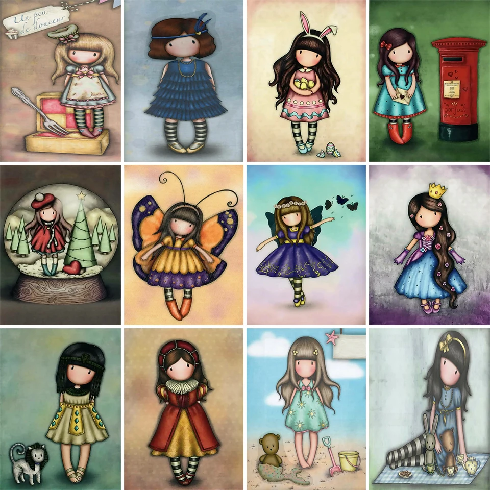 Ничоме DIY 5D алмазная живопись для девочек с героями мультфильмов Набор вышивания