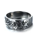Мужское кольцо с логотипом, черное очаровательное кольцо на палец для вечевечерние в стиле аниме, рассекающее демонов лезвие