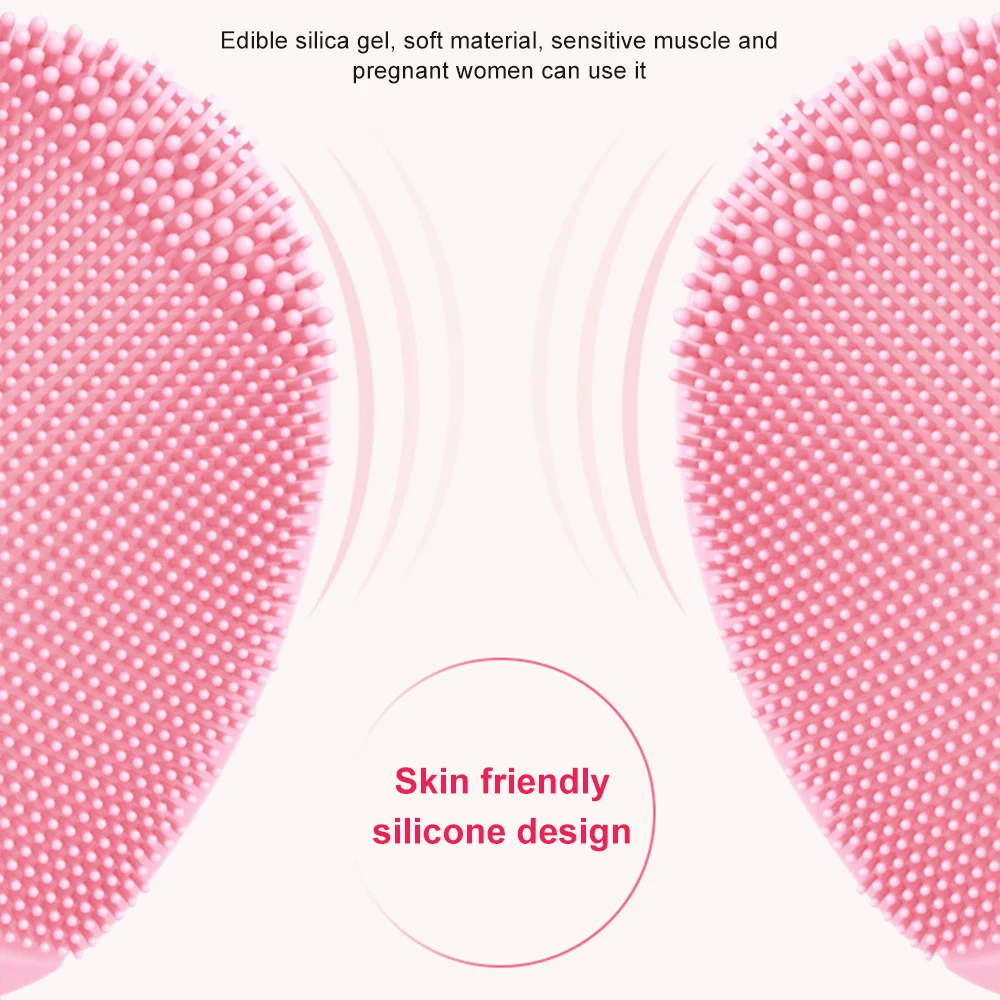 Электрическая силиконовая щетка для очищения лица массажер очиститель пор