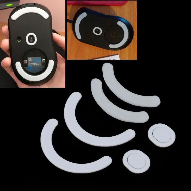 

2 Sets/pack Tiger Gaming Mouse Feet Mouse Skate For logitech G403 G603 G703 Gaming Mouse White Mouse Glides Curve Edge
