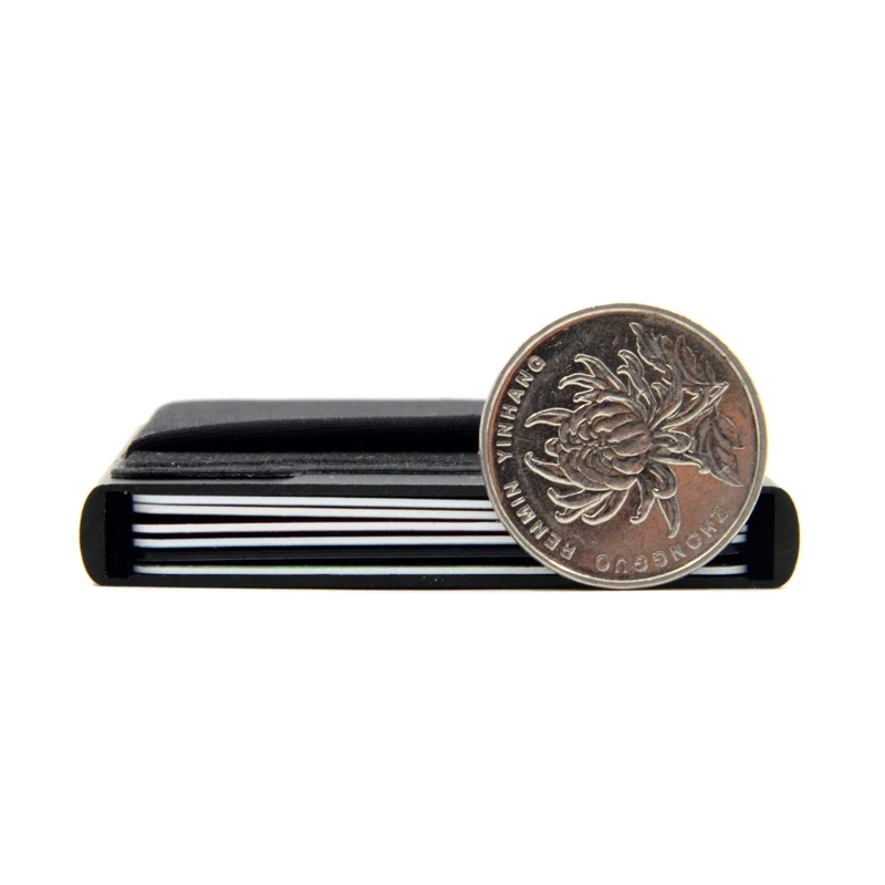 Rfid смарт-кошелек кредитный держатель для карт металлические тонкие мужские