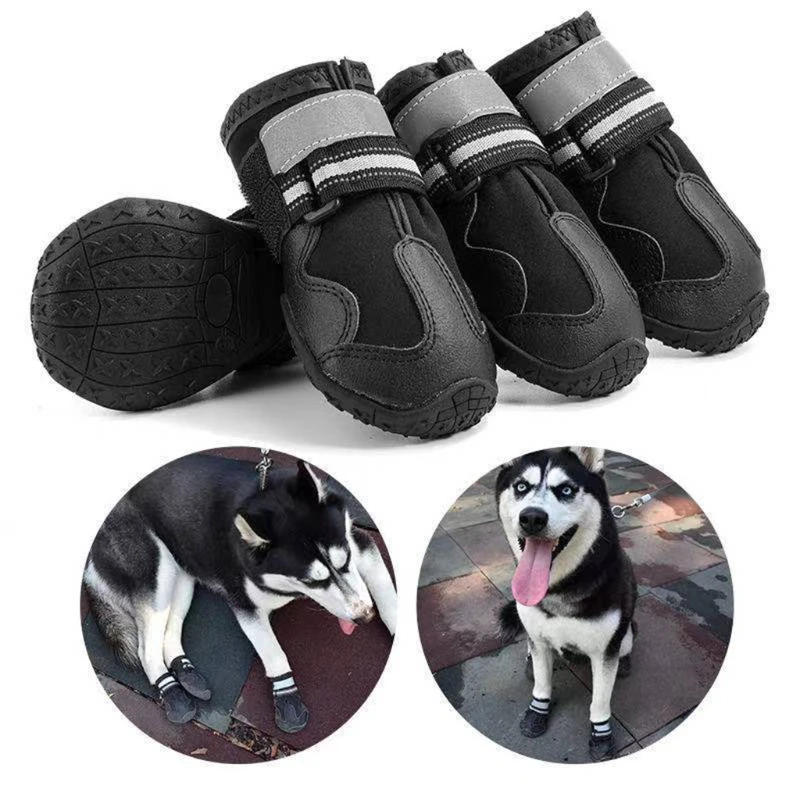 

Breathable Mesh Dog Boots Heat Protection Paw Dog Booties Dog Shoes for Hot Pavement Summer Reflective Straps Non-Slip