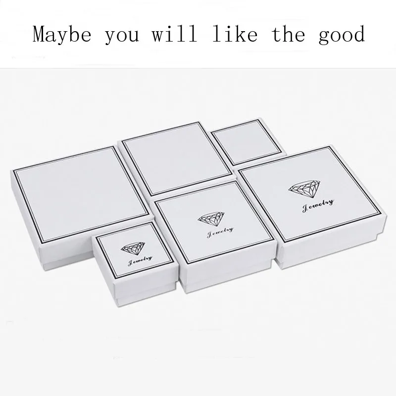 Белая Квадратная Коробка для ювелирных изделий органайзер 30 шт./лот ящик