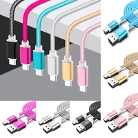 nylon 0 25m 1m 2m usb c micro type c cable for iphone x 6 7 8 plus samsung s9 s10 pro huawei xiaomi mi 10 android charging kable