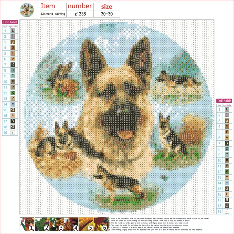 Алмазная мозаика алмазная картина вышивка крестиком животные ремесло собака