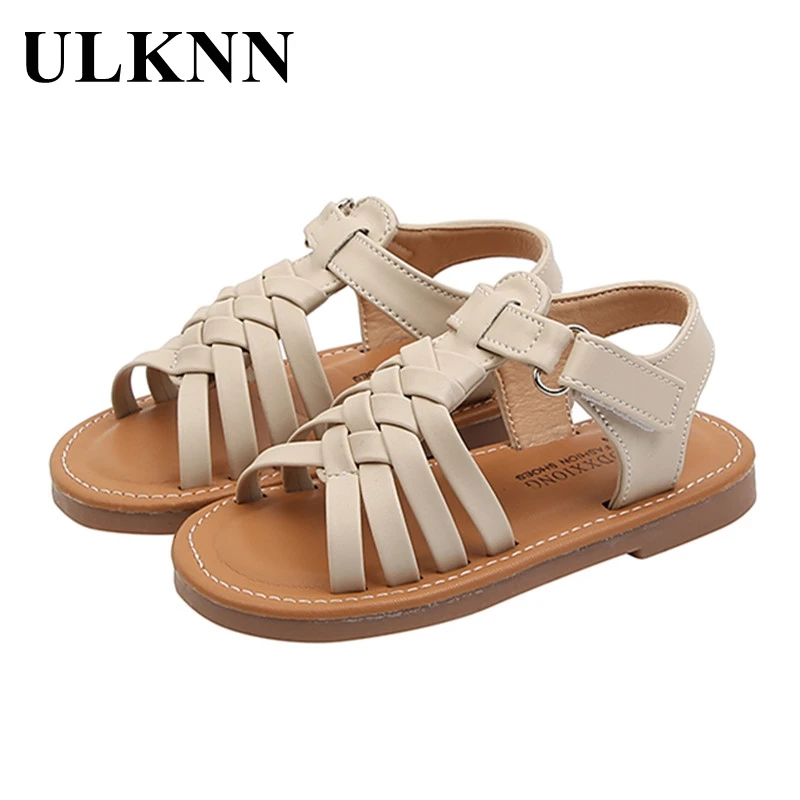 

ULKNN Sandals For Kid's Summer 2021 Children Girls Roman Sandals Little Girl Princess White Soft-soled Sandals 2 3 Years Old 4