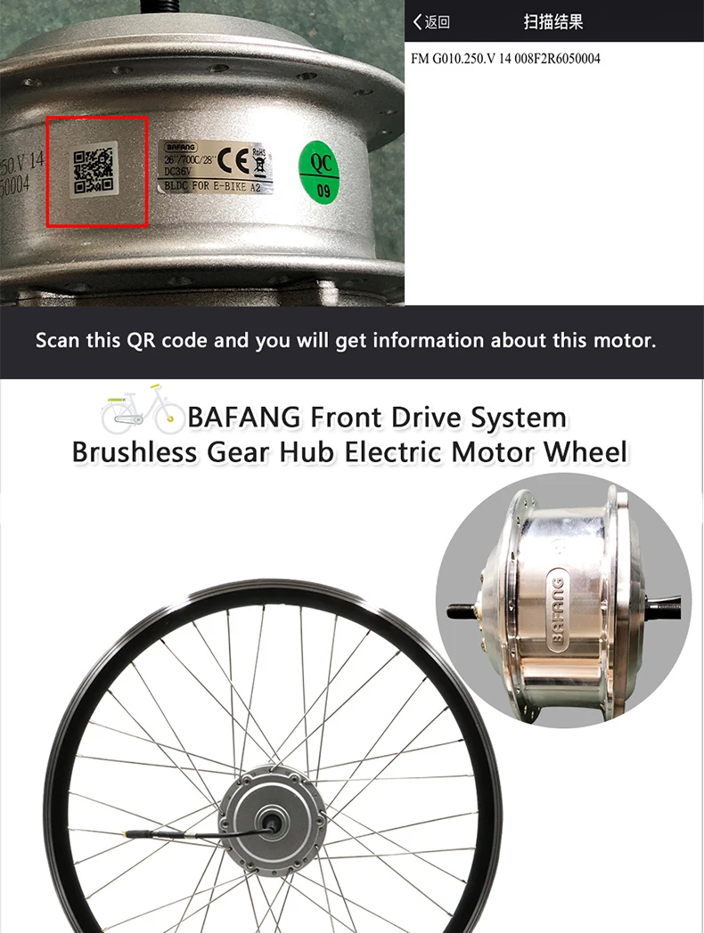 Bafang 36 v/48 v 250w 350w 500w переднее колесо двигателя E-bike бесщеточная Планетарная втулка колеса 26 дюймов 700C Электрический велосипед конверсионный комплект