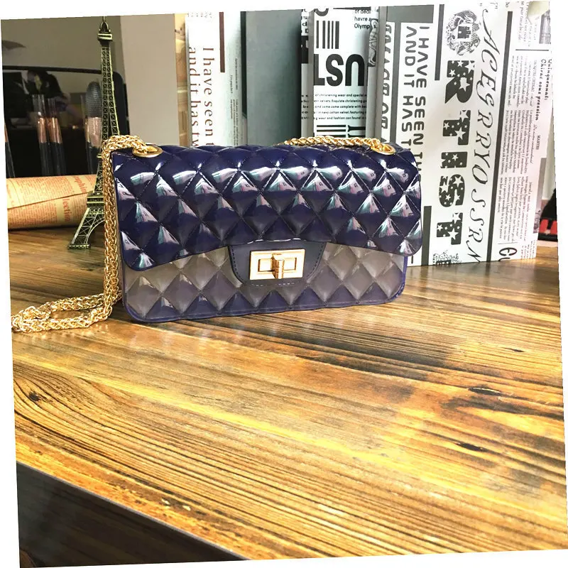 Прозрачная прозрачная сумка из ПВХ женская мессенджер через плечо градиентные