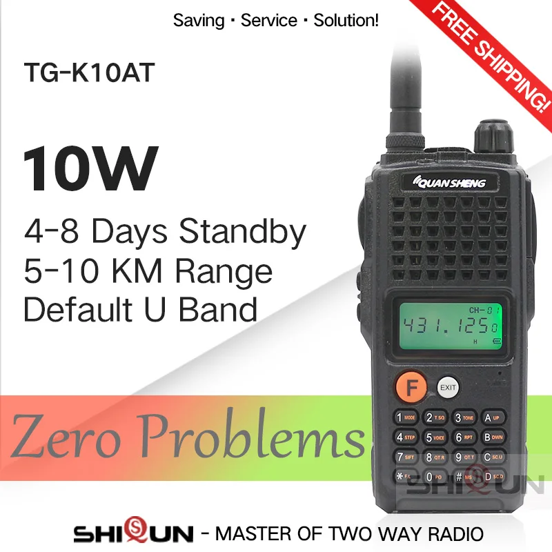 Рация QuanSheng 10 Вт км TG K10AT на выбор VHF Band двусторонняя радиостанция 4000 мА/ч|two-way