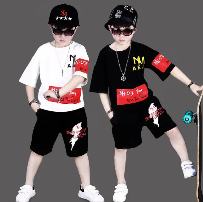 Комплекты летней одежды для мальчиков танцевальный костюм в стиле хип-хоп