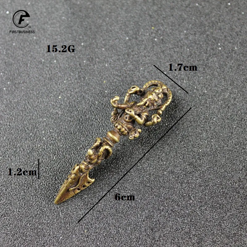 Античный латунный брелок с крестом Бога орела пестиком подвеска на удачу медный