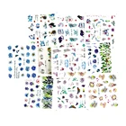 Наклейки для ногтей с водяными знаками, Мультяшные листья, дерево, наклейки для ногтей своими руками, листья, переводные наклейки, наклейки для ногтей, художественное украшение, слайдер для ногтей