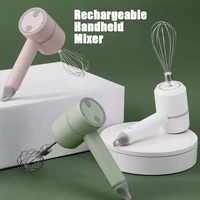 multifunctional wireless portable electric food mixer hand 3 speeds high power dough egg beater baking hand mixer kitchen tools