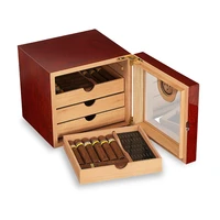 galiner spain cedar wood humidor cigar box high glossy 34 layer hold 75 ct cigar humidors box home glass table humidor de puros