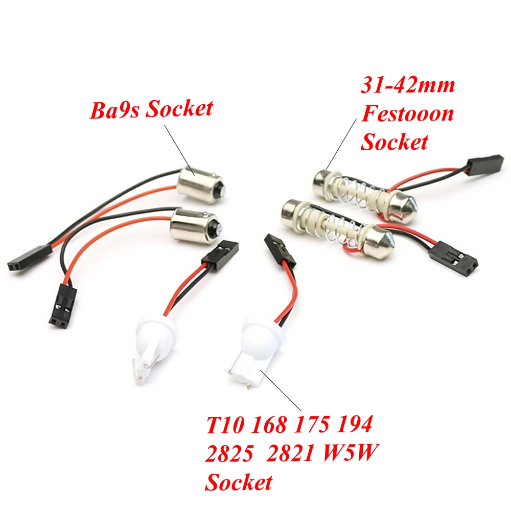 T10 Festoon Ba9s светодиодная панельная лампочка 2835 SMD Ice Blue White купол автомобиля лампа