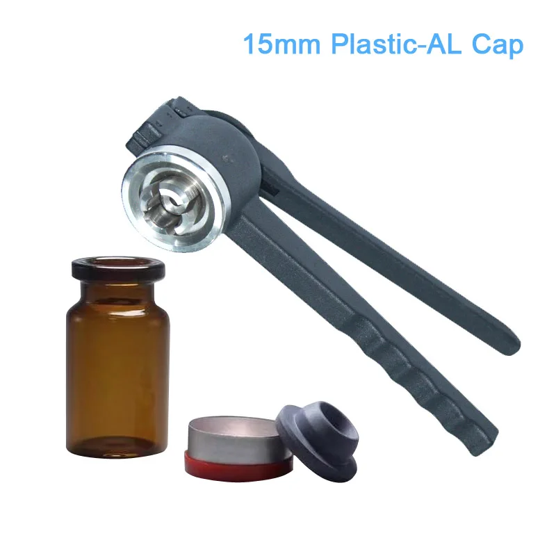 To 15mm Filp Cap SHENLIN флакон щипцы закрыть Медицинская бутылка ОБЖИМНАЯ машина фармацевтическая стеклянная бутылка обжимной инструмент алюминиевый колпачок шкафчик 13 мм 20 мм - Цвет: To 15mm Filp Cap