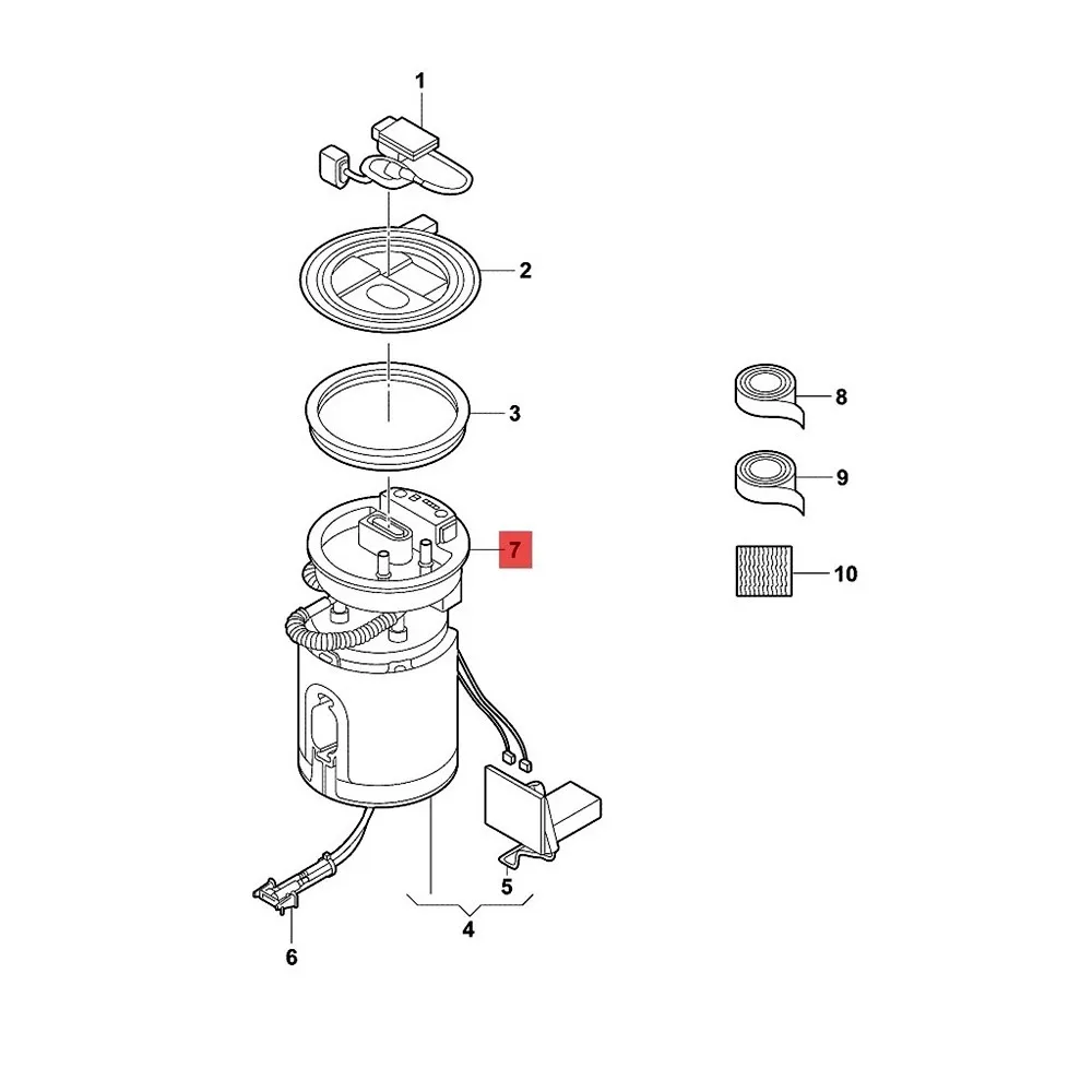 

1.8T 2.0T OEM Electronic Fuel Filter Pump Core 3C0919679A For Passat B6 B7 CC Magotan A6 Q7 S6 3C0 919 679A 3C0919679