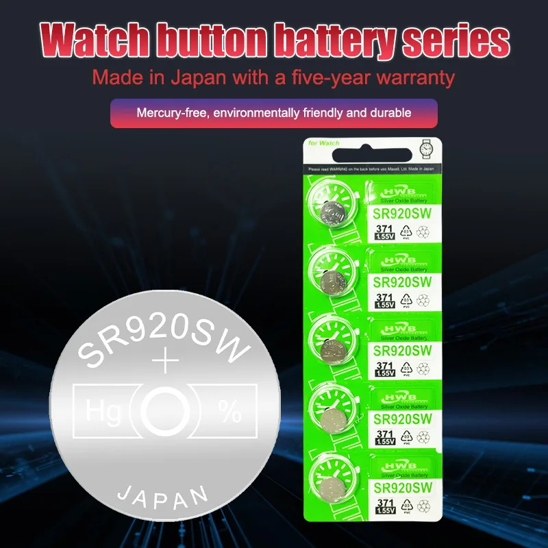 2 шт. 371 SR920SW AG6 920 LR920 LR69 171 370A 371A 1 55 V аккумулятор из оксида серебра для планшетов |