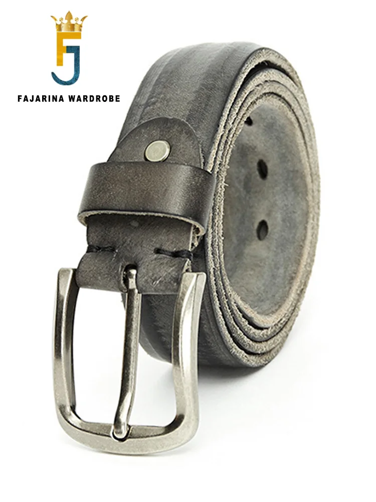 FAJARINA High-grade Fashion Cowhide Belt 100% Cowhide Genuine Leather Fashionable Belts for Men 3.8cm Wide N17FJ760