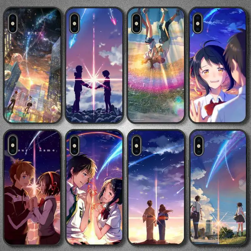 

Your Name Anime Phone Case For Black Soft Phone Case 5 5s se 6 6s 7 8 11 12 X Xs Xr Pro Plus Max Mini Cover