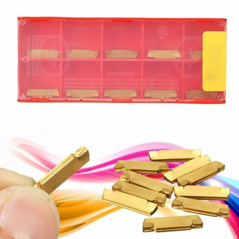 

10PCS 2mm MGMN200-G Carbide Insert For MGEHR/MGIV​R Grooving Cut-off Tool