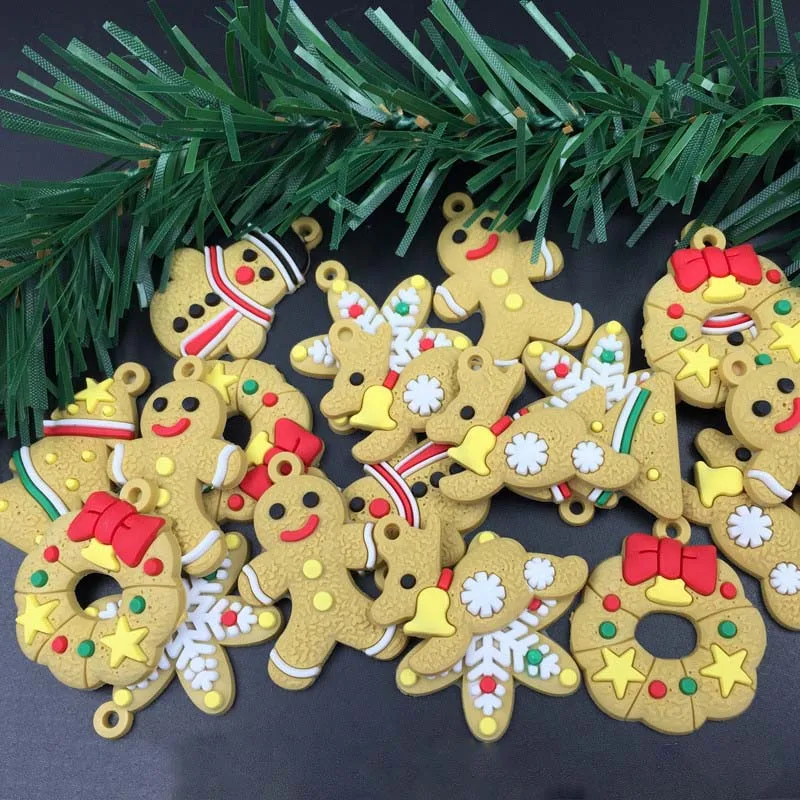 6 шт. Рождественский орнамент милые пряники мужские Подвески Рождественская