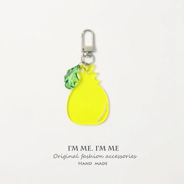 Брелок с фруктами Персиком авокадо прозрачный милый подходит для подвесок