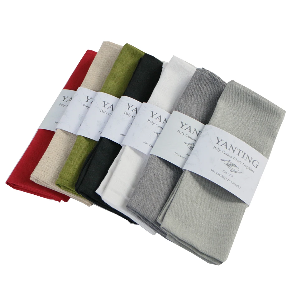 Обеденным столом Отель салфетки для кухни пластины полиэстер лен смесь место