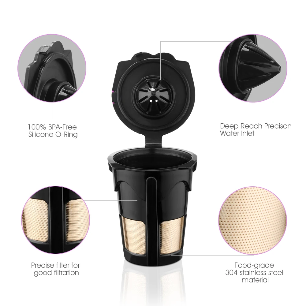 Многоразовые Кофе фильтр капсулы корзины Совместимость Keurig 1.0 и 2.0 К чашки Capsule