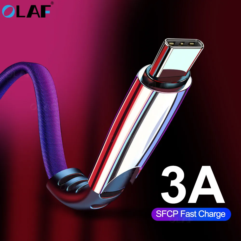 Кабель USB Type C 3 м 2 1 провод для быстрой зарядки USBC кабель Xiaomi Redmi Note 8 7 Samsung