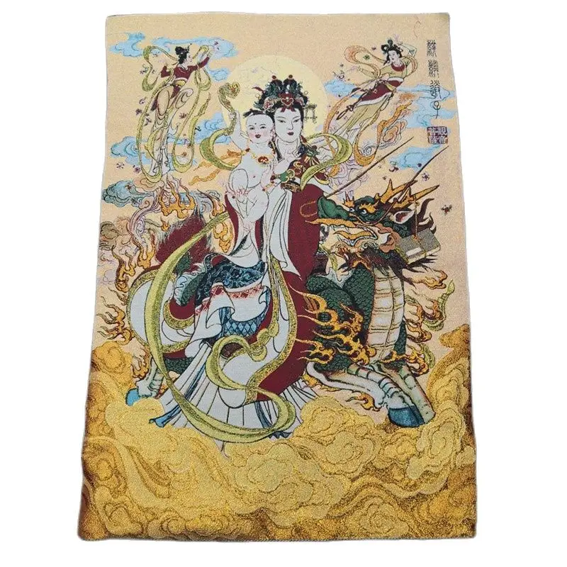 

Chinese Thangka Embroidery Handmade Silk Character Painting