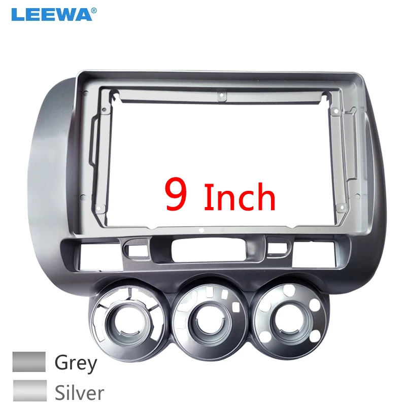 LEEWA Автомобильная стерео аудио панель Рамка адаптер для Honda Fit городской Jazz 2006 (LHD) 9