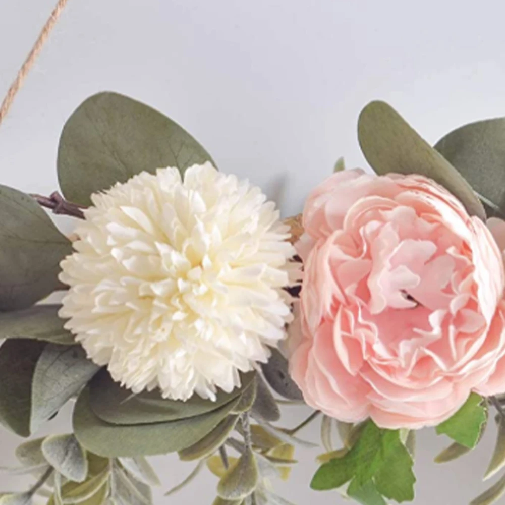 

Wedding Decoration Garland Wreath Branch Rose Fake Plants Leaves Wall Hanging Flower Wreath Spring Home Decor Photo Props