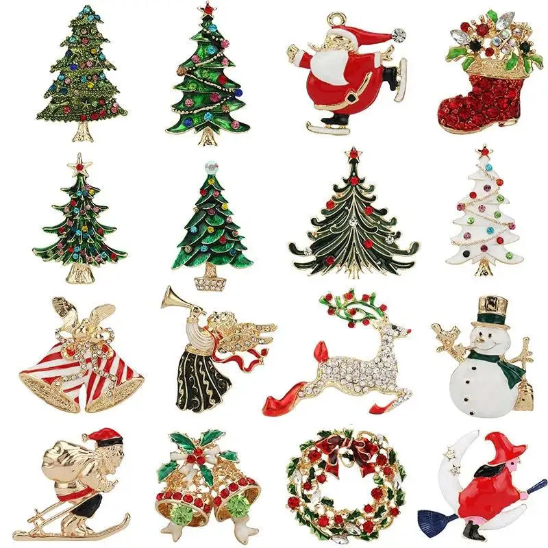 

Christmas Brooch Cute Cartoon Pins Sweater Decorative Gifts Mori Accessories Christmas Jewelry Decoration Badge