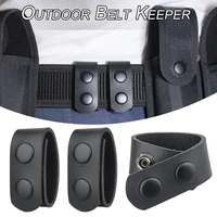 double snap belt keeper leather duty equipment four in one fixing buckle for outdoor activities abrasion resistant durable