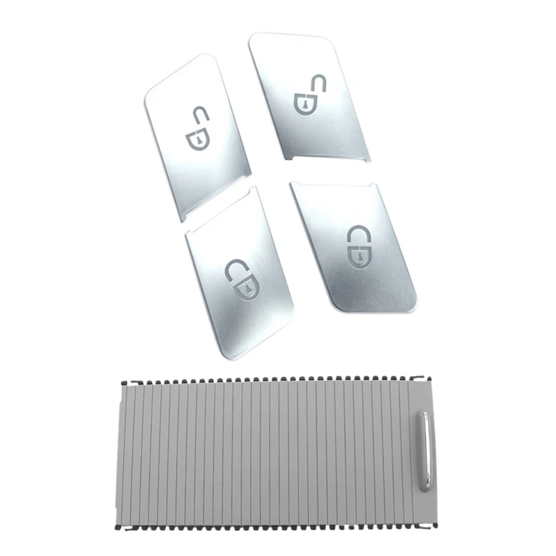 

1X для держателя стакана Mercedes-Benz W204, фото и 4 шт. кнопок разблокировки двери автомобиля, блестящий чехол для Mercedes Benz Gla Cla