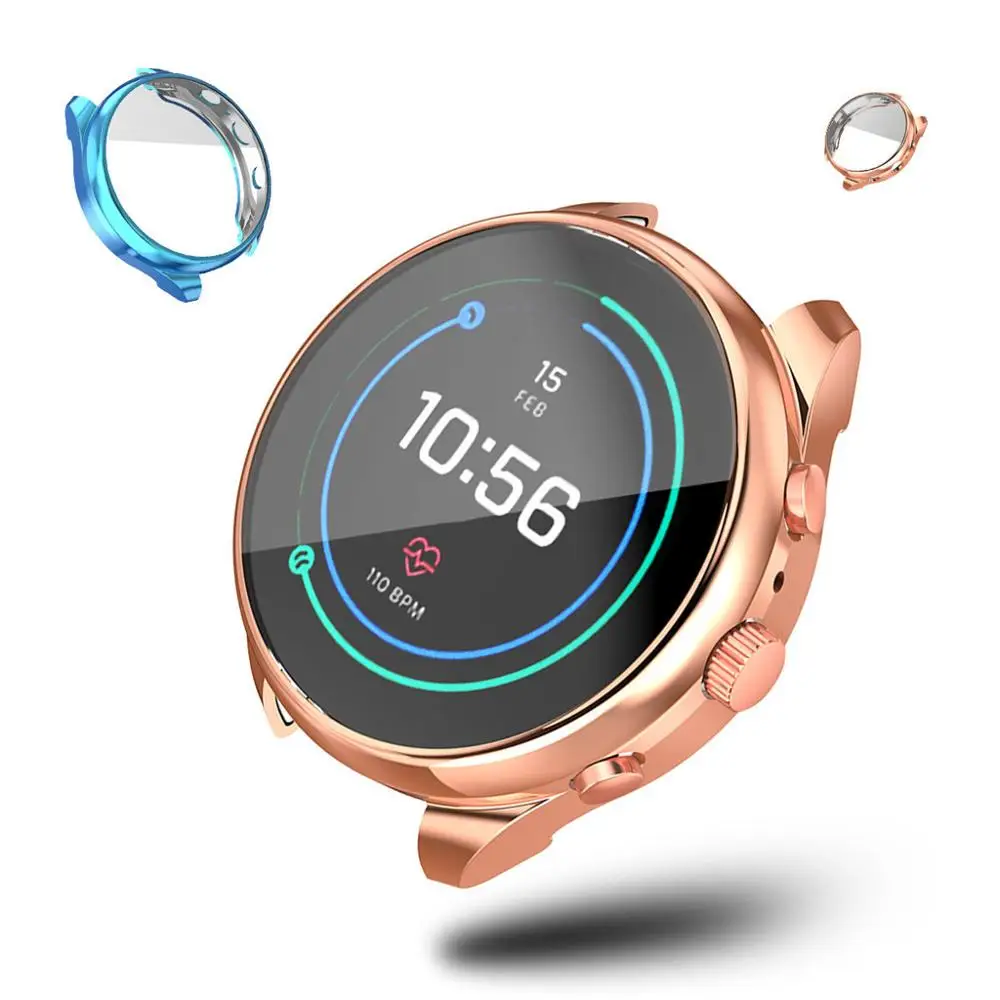 

Smartwatch Smart watch Cases Covers Electroplate Soft TPU Frame Case Cover with Screen Protector For F-ossil ftw6022 FT2-6022