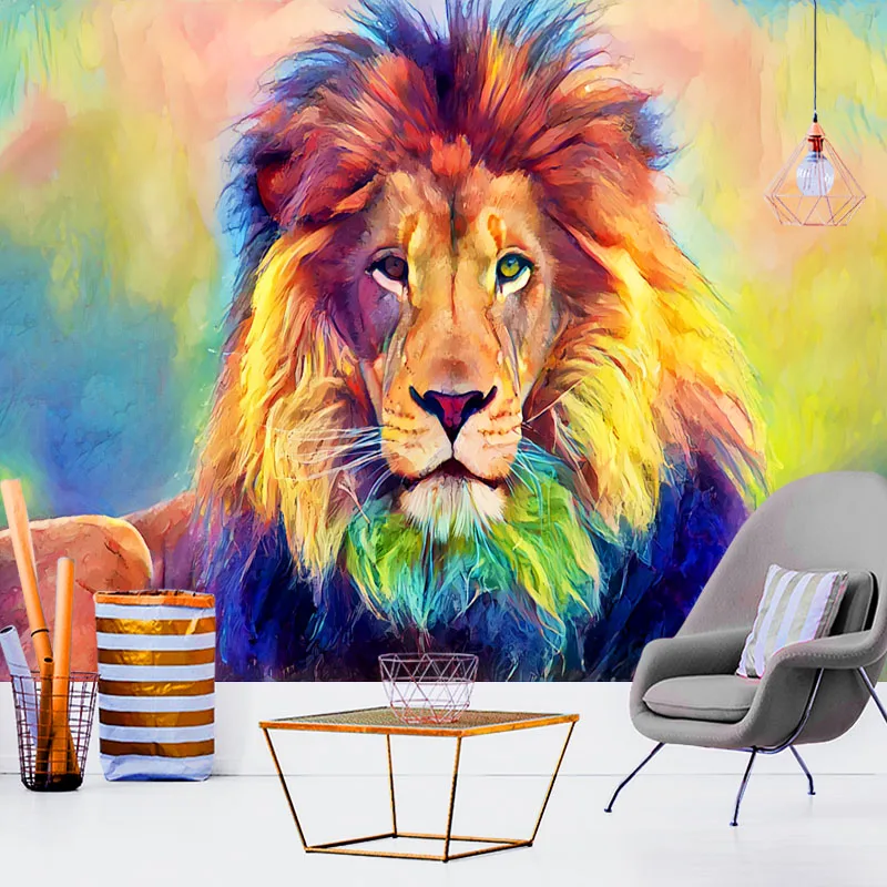 Гобелен Мандала макраме настенный психоделический Лев Бохо домашний гобелен