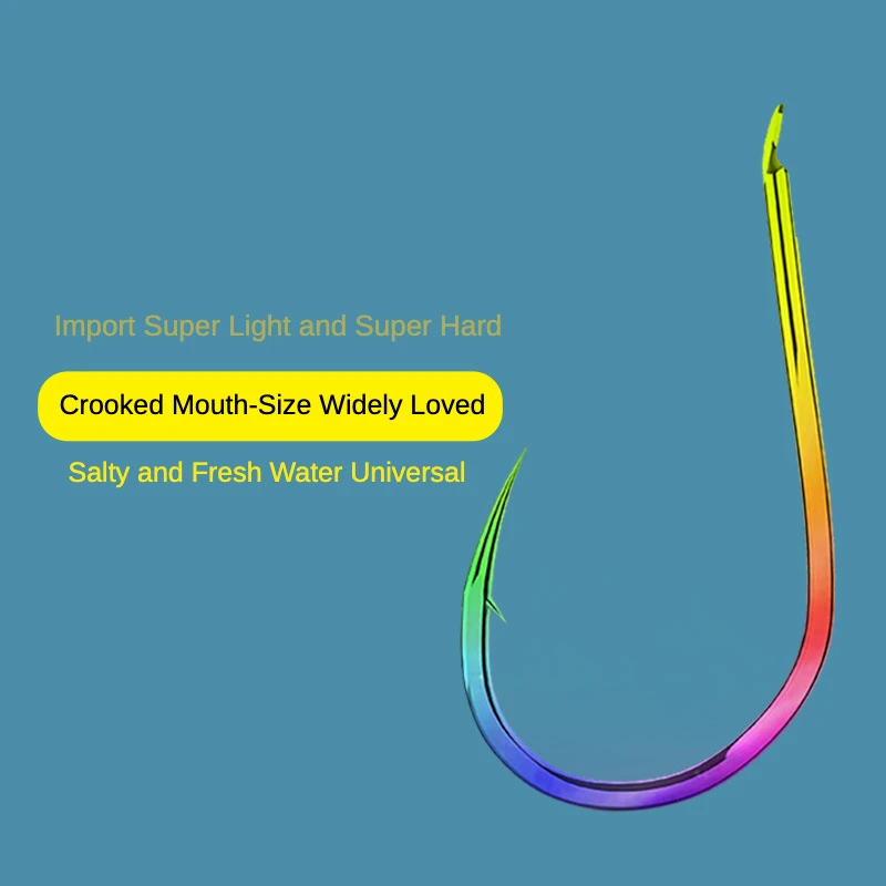 

100 Colorful Fishhooks with Barbed Hooks Genuine Raft Fishing Sea Fishing Rock Fishing Black Snapper Hook
