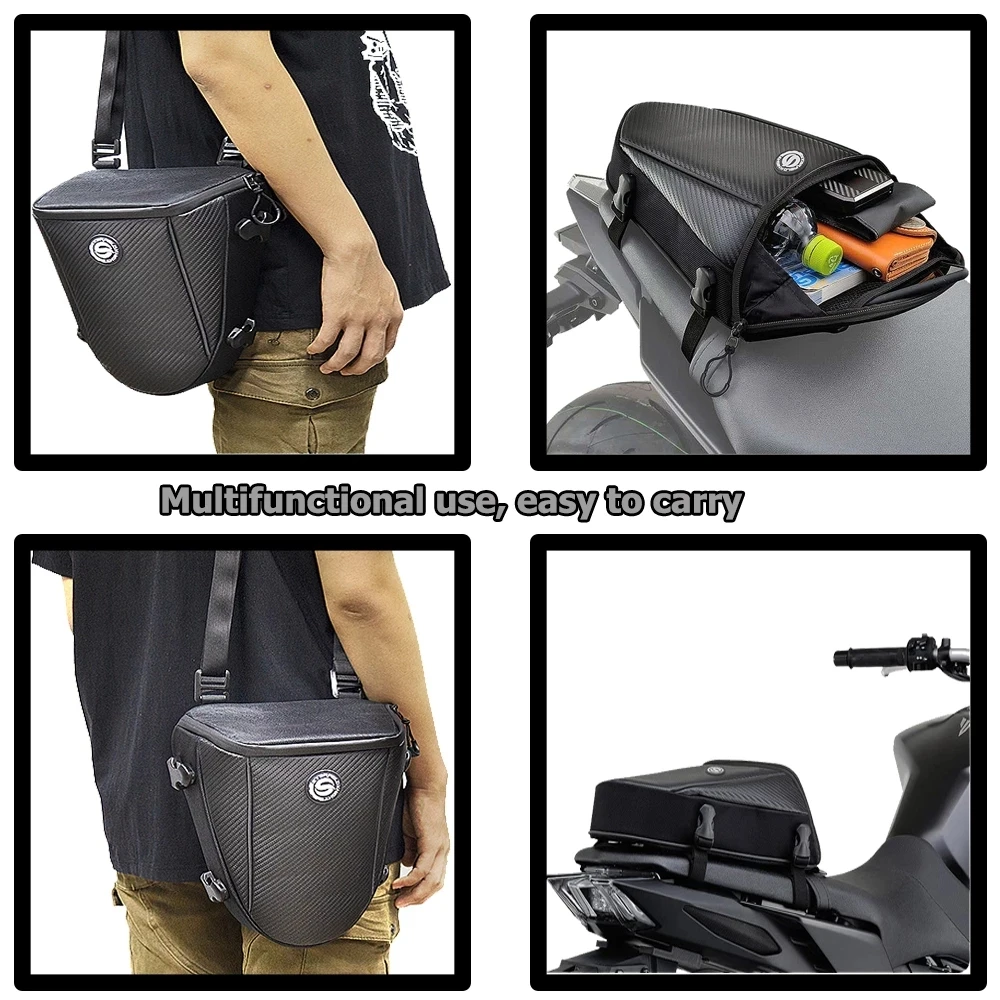 Черная мотоциклетная сумка для заднего сиденья Star Field Knight 9L сумки Кафе Racer
