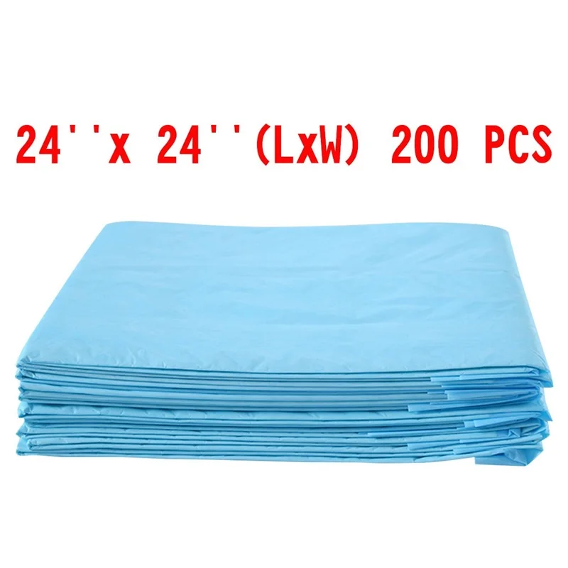 200 шт. 24 &quotX 24&quot Pet Pee Piddle Pad мягкий нетканый материал бибулочный бумажный коврик